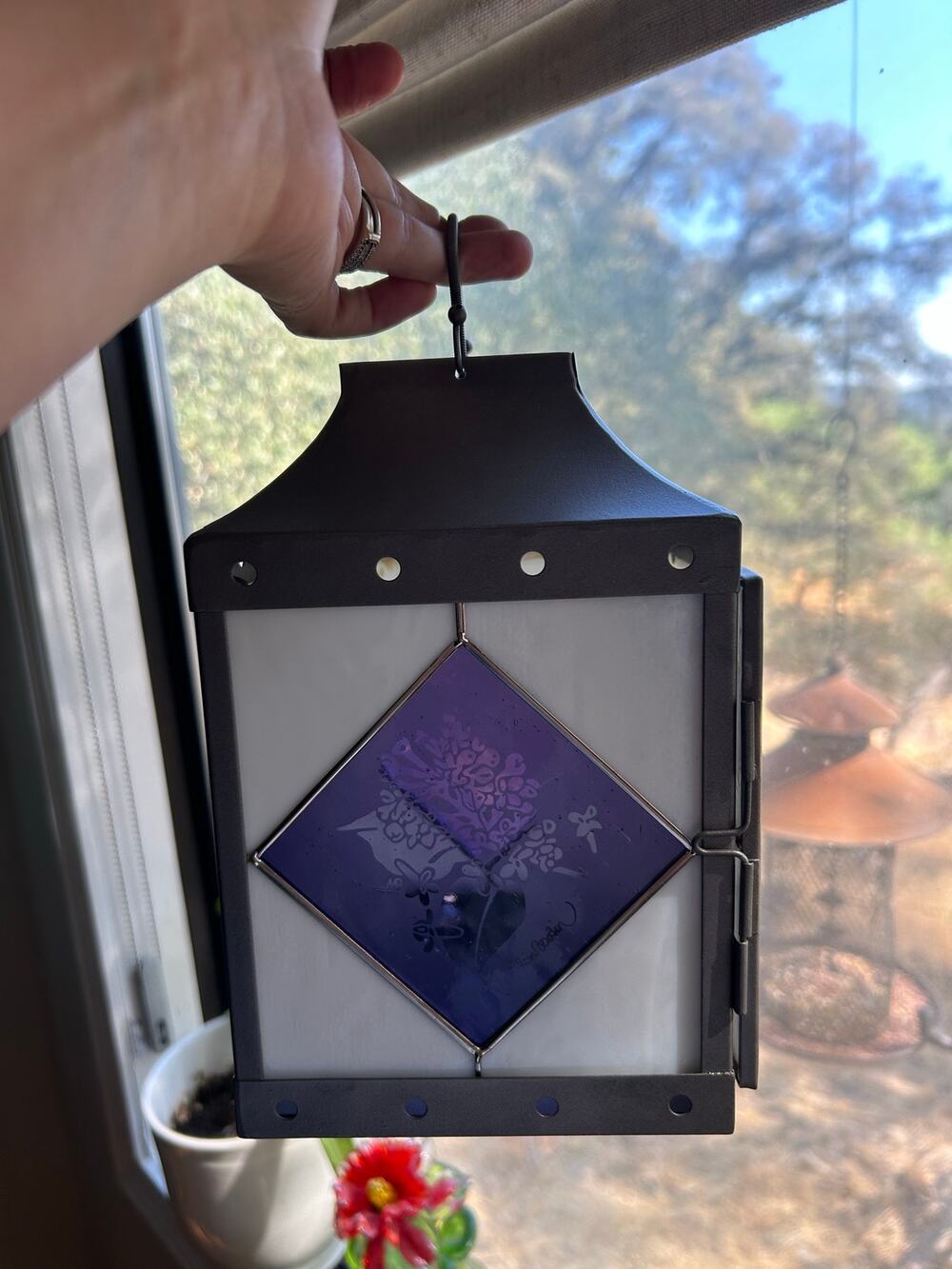 Hallmark Marjolein Bastin At Home Hallmark stained glass candle holder lantern
